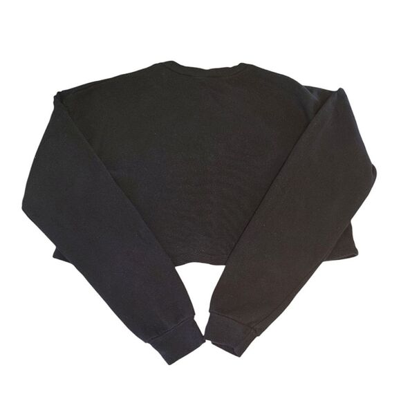 Rock Rose Couture Black Los Angeles Fleece Half Sweatshirt Top Medium - Picture 8 of 10